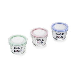 Zestaw słoiczków szklanych PESTO 3 x 120 ml z logo firmy